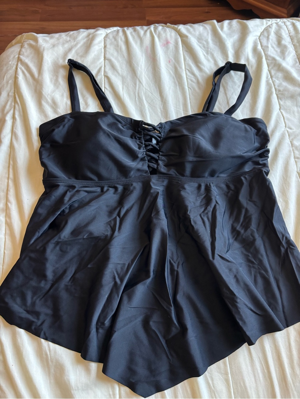 Torrid Black Women's Tankini Top with Lace-Up Front